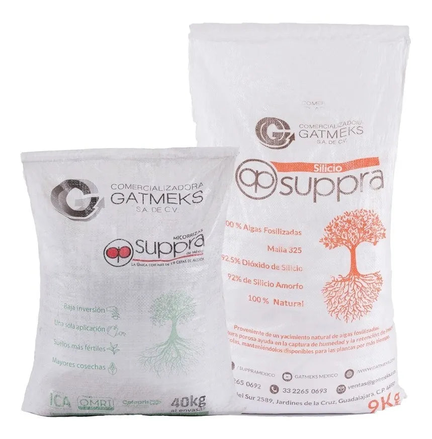 Micorriza Suppra 40kg Y Tierra Diatomeas Silicio 9kg