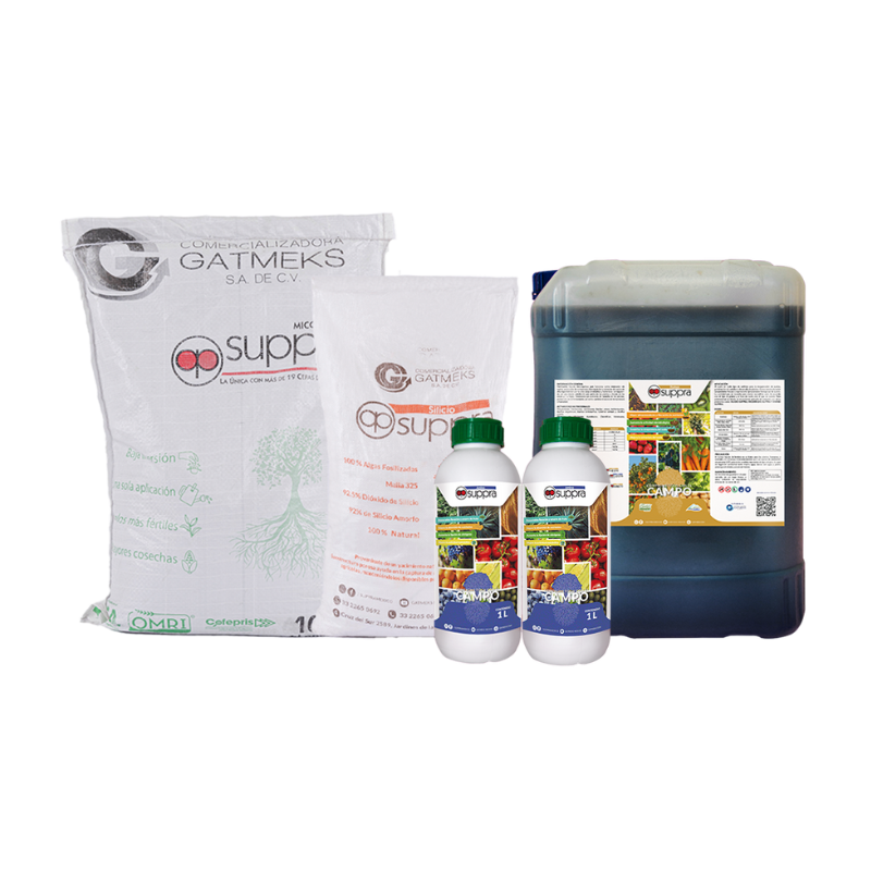 Paquete Biotecnologico Suppra Micorriza+silicio+amino+hummus