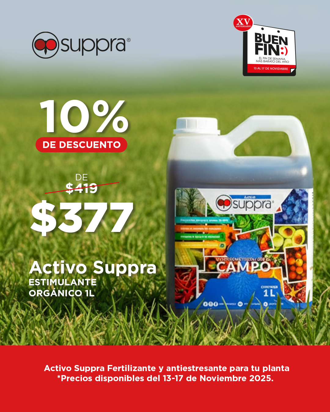 Activo Suppra 1L - Estimulante orgánico
