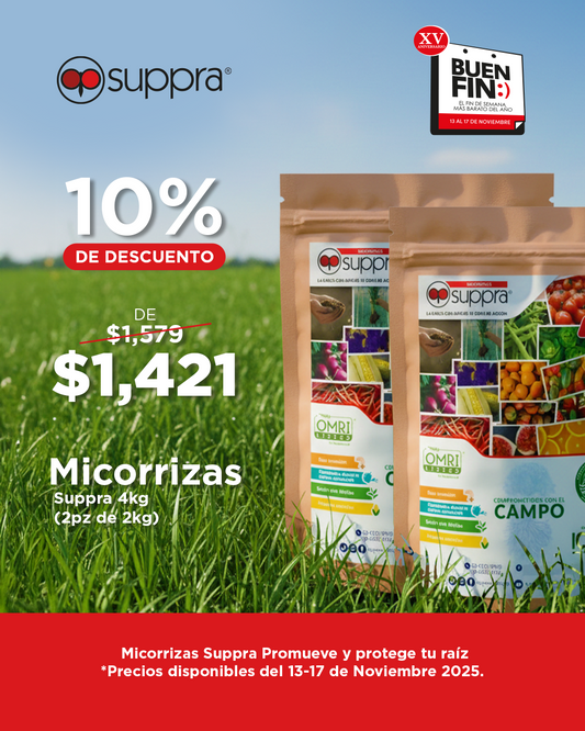 Micorrizas Suppra 4kg (2pz de 2 kg)