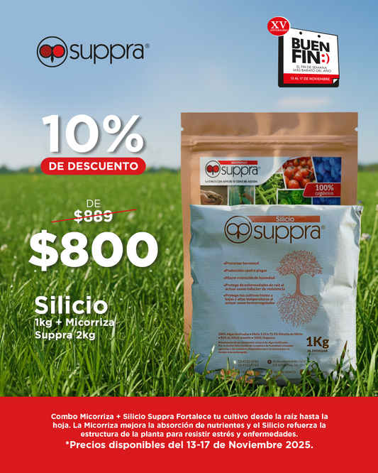 Silicio 1 kg + Micorriza Suppra 2 kg